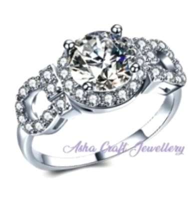 Sparkling 1.05ct Cr.Diamond Pave Halo Engagement Ring. Size 7 | N-O