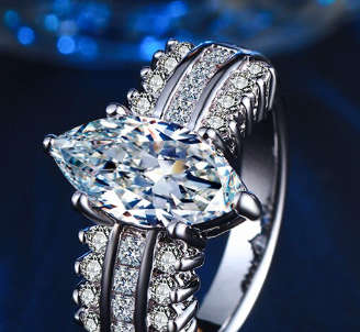 Sparkling 4.80ct Cr.Diamond Engagement Ring. Size 8 | P-Q | 18mm