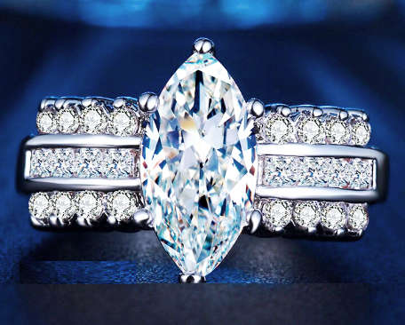 Sparkling 4.80ct Cr.Diamond Engagement Ring. Size 8 | P-Q | 18mm