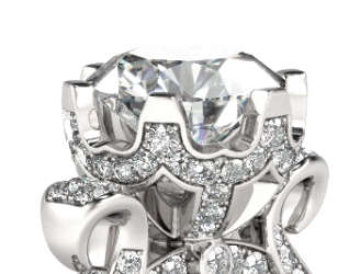 ASHA CRAFT - 3.00ct Cr.Diamond Solitaire Engagement Ring. Size 7 | N-O