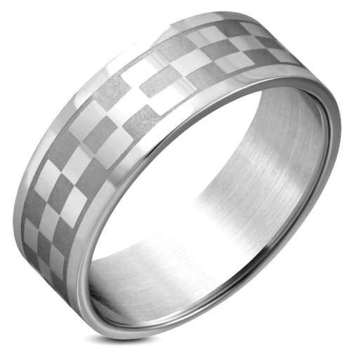 ASHA CRAFT - Mens Stainless Steel Wedding Band. Ring Size 11