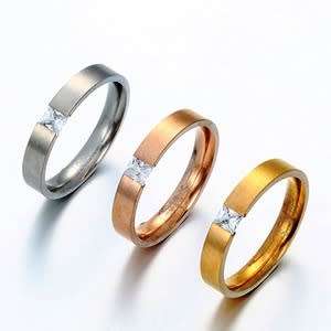 Princess Cut 0.50ct CZ Titanium Engagement Ring. Size 6,7,8,9,10