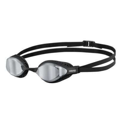 FINA APPROVED - ARENA Airspeed Mirror Racing Goggles - Black/Silver