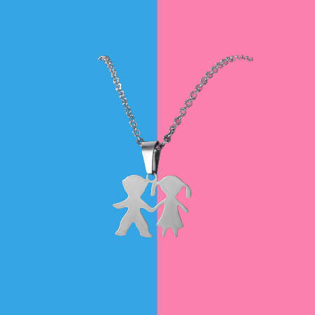 TITANIUM BOY GIRL NECKLACE