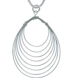 Unique Dangling Pendant in Genuine 925 Sterling Silver