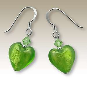 ASHA CRAFT - Exquisite Handmade Murano Glass 925 Sterling Silver Earrings