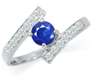 ASHA CRAFT - 1.38ct Cr. Sapphire and Topaz 925 Sterling Silver Ring. Size 9 / S