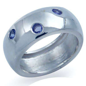 [R4218.00] ASHA CRAFT - 100% REAL 0.30ct Genuine Tanzanite Designer Ring. Size 7 / O