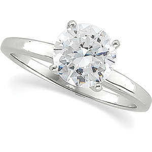 LAST ONE!! 2.75ct Cr. Diamond Solitaire in Genuine 925 Sterling Silver. Size 6 / M