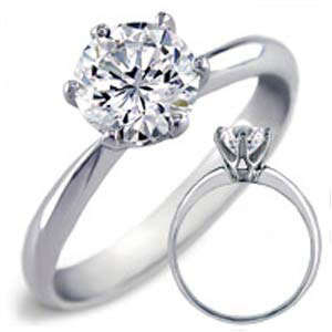 Beautiful 0.75ct Swarovski Crystal Solitaire Ring. Size 8 / Q / 18mm