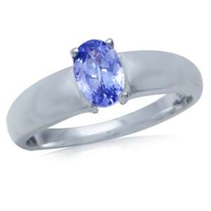 [R6469.51] 100% REAL! 0.48ct Genuine Tanzanite Solitaire Engagement Ring. Size 4 / I