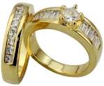 NEW ARRIVAL - Alluring White Cr. Diamond Engagement / Wedding Ring Set. Size 6 / M