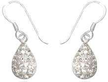 ASHA CRAFT - Swarovski Encrusted Dangling Earrings in Genuine 925 Sterling Silver