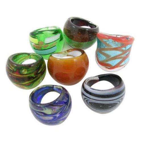 TAKE YOUR PICK - Exquisite Detail! Genuine Handmade Murano Glass Rings