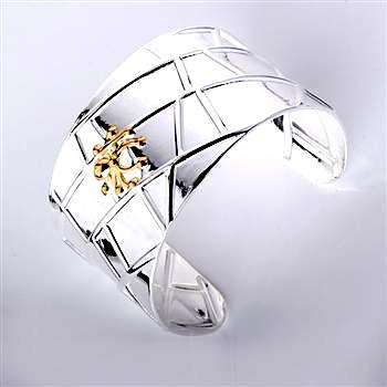 ASHA CRAFT - 925 Silver Spider and Web Bangle - 40mm wide