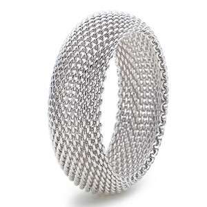 ASHA CRAFT - Brand New 925 Silver Soft Mesh Bangle - LARGE