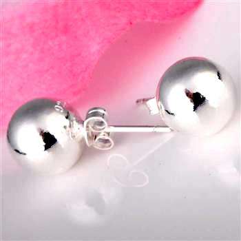 VALENTINES SALE!! 925 Silver Modern Ball Stud Earrings - 9mm LARGE