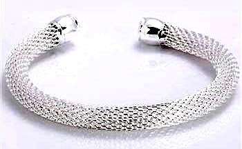 ASHA CRAFT - Brand New 925 Silver Soft Mesh Bangle