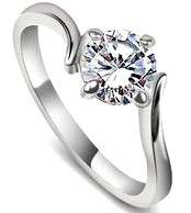 LAST ONE!! Radiant 0.50ct Cr. Diamond 925 Sterling Silver Ring. Size 7/O