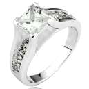 ASHA CRAFT - Beautiful 1.73ct Pure White CZ 925 Sterling Silver Ring. Size 6.5 / N