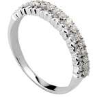 Semi-Eternity Hearts 0..17ct Cubic Zirconia 925 Sterling Silver Ring. Size 6 / M