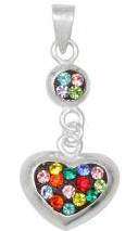 Exquisite Swarovski Pendant in Genuine 925 Sterling Silver