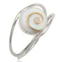 BRAND NEW - Genuine Shiva Shell 925 Sterling Silver Ring. Size 9/R+