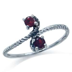 0.30ct Genuine Garnet 925 Sterling Silver Ring. Size 4/I
