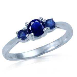 Alluring 0.42ct Cr. Sapphire 925 Sterling Silver Ring. Size 8 / Q