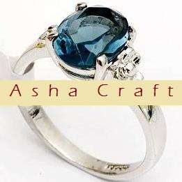 Stunning 2.50ct Swarovski Sapphire Crystal Ring. Size 8 / Q / 18mm