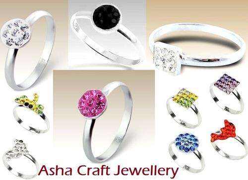 BULK LOT, RANDOM PICKS. Swarovski Crystals Genuine 925 Sterling Silver Rings