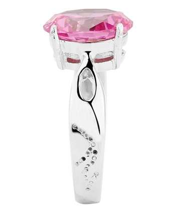 Spectacular 3.00ct Pink CZ 316L SS Solitaire Ring. Size 6 / M