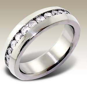 BRAND NEW Eternity set CZ 316L SS Ring - Size 5 / K