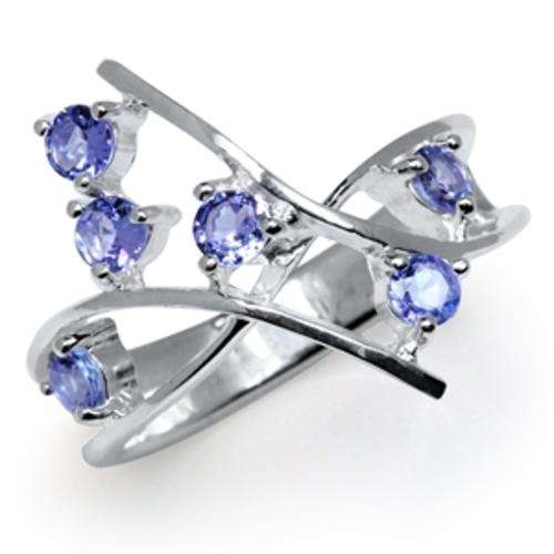[R4621.07] 100% REAL 0.72ct Genuine Tanzanite Designer Ring. Size 8 / Q / 18mm