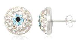 Swarovski Crystals 925 Solid Sterling Silver Earrings