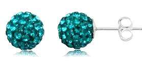 Swarovski Crystal 925 Sterling Silver Earrings - Turquoise