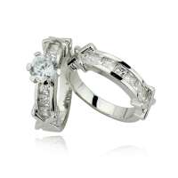 ENGAGEMENT and WEDDING RING SET - Size 9 / S