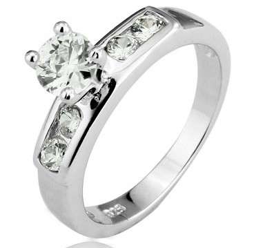 ACJ - ENGAGEMENT or WEDDING RING 925 Sterling Silver - Size 6.5 / N