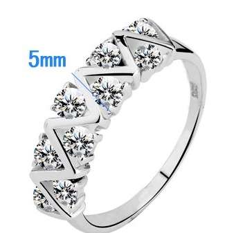 LAST ONE!! Sparkling White CZ 925 Sterling Silver Ring - Size 7 / O