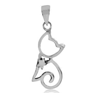925 Sterling Silver CAT Pendant