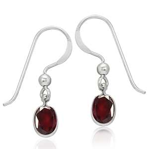 **CrAzY SaLe** 1.86ct. Natural Garnet 925 Sterling Silver Dangle Earrings