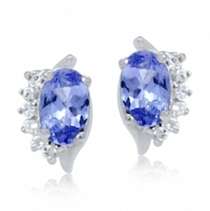 WOW!!! 100% Authentic 1.360ct Genuine Tanzanite and Topaz 925 Sterling Silver Earrings