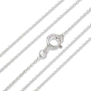 50cm Single Cable Chain 925 Sterling Silver - GUARANTEED REAL SILVER!