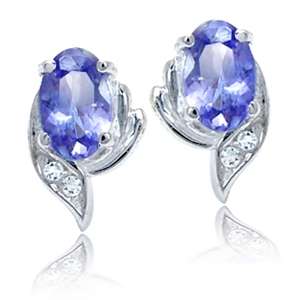 GENUINE TANZANITE!!! AAA+ 0.84ct Solitaire 925 Sterling Silver Earrings (IN STOCK!)