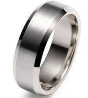 Strong, Durable!! Beveled Edge 316L Stainless Steel Ring - Size 11.5 / X