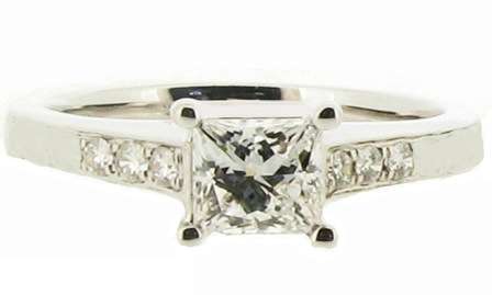 Exquisite 1.660ct Cr. Princess Diamond 925 Sterling Silver Ring. Size 6 / M