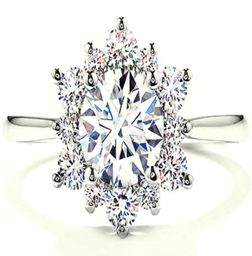 Vintage Inspired 0.86ct Cr. Diamond 925 Sterling Silver Ring. Size 8 / Q