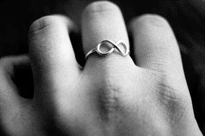 INFINITY 925 Solid Sterling Silver Ring. Size 8 / Q