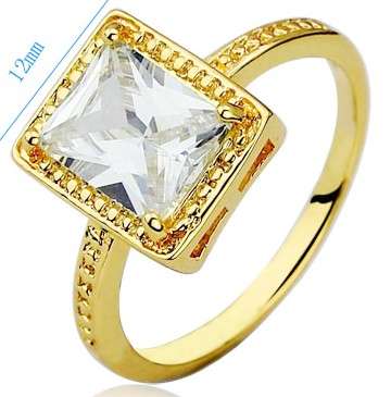 Breathtaking 2.85ct White Crystal 18krgp Cocktail Ring. Size 7/O/17.3mm