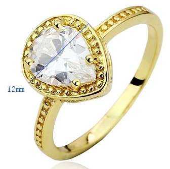 Exquisite 1.75ct White Crystal 18krgp Cocktail Ring. Size 8/Q/18mm